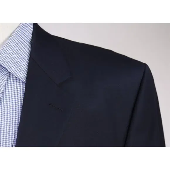 Lauren Ralph Lauren Mens Navy Blue Gold Button Wool Blazer Jacket 44L